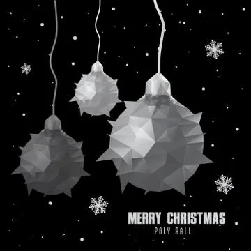 Christmas ball polygonal design Ilustración de archivo
