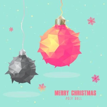 Christmas ball polygonal design Ilustración de archivo