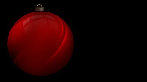 Christmas ball in red on a transparent background Stock Footage 82171603