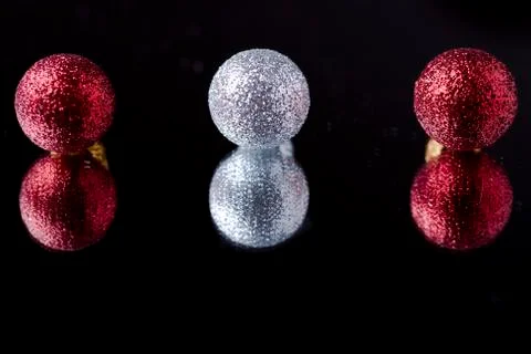 Christmas ball reflected Stock-Fotos