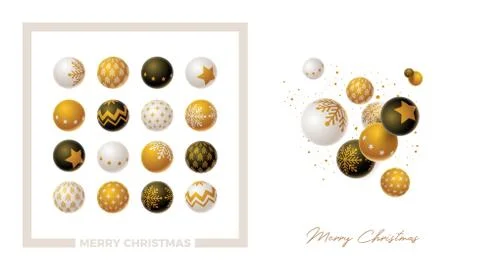 Christmas ball set Stock Illustration