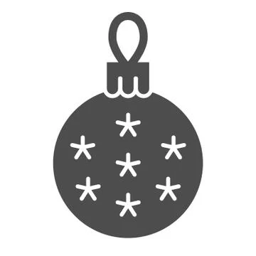 Christmas ball toy solid icon. Tree decorations vector illustration isolated on 库存插图