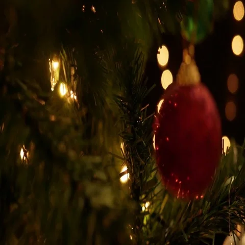 Christmas Ball On Tree Stock Footage 69380732