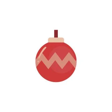 Christmas ball on white background Stock Illustration