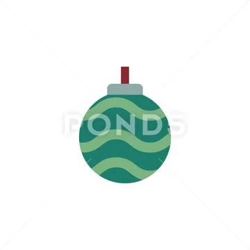 Christmas ball on white background Stock Illustration