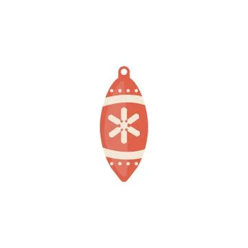 Christmas ball on white background Stock Illustration