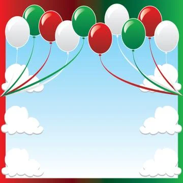 Christmas Balloon Background Stock Illustration