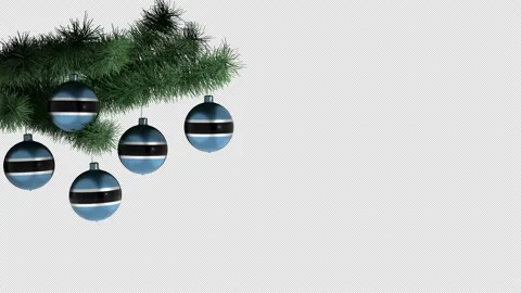 Christmas balloon with the flag of Botswana. Video stock 165464695