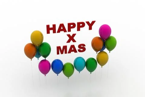 Christmas balloons Stock Illustration