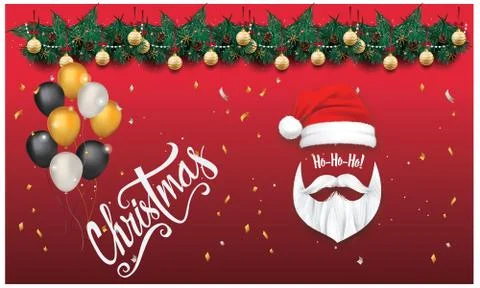 Christmas with balloons Illustrazione stock