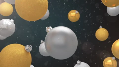 Christmas Balls in a 3D animation Stock Footage 251105691
