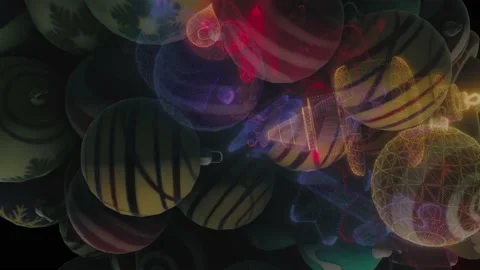 Christmas Balls 4k Video stock 201304376