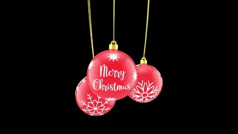 Christmas Balls with Alpha Channel Stock Footage 341802432