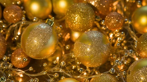 Christmas balls and a light chain Stock Footage 45240907