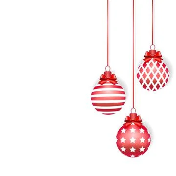 Christmas balls background Stock Illustration