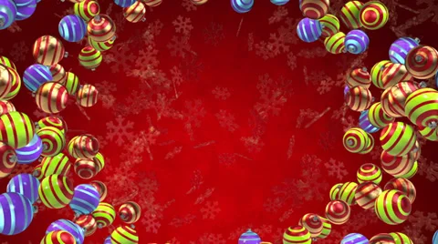 Christmas balls background loop Stock Footage 33421001