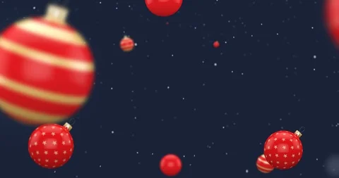 Christmas Balls Background Loop Stock Footage 97354002