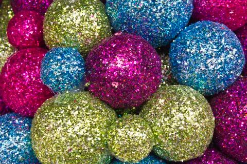 Christmas balls background Stock Photos