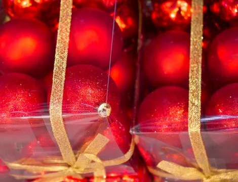 Christmas balls background Stock Photos