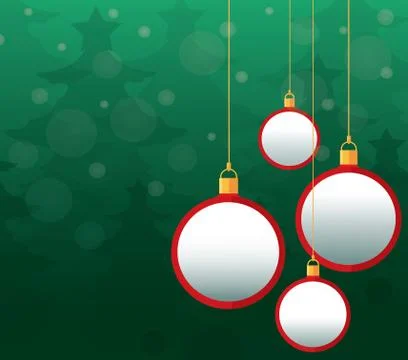 Christmas balls background vector Illustrazione stock
