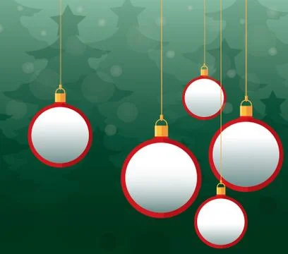 Christmas balls background vector Stock Illustration