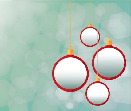 Christmas balls background vector Stock Illustration