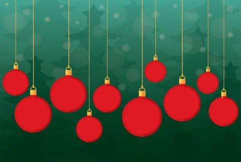Christmas balls background vector Stock Illustration