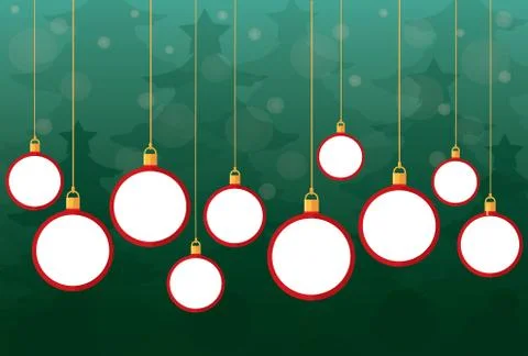Christmas balls background vector Stock Illustration