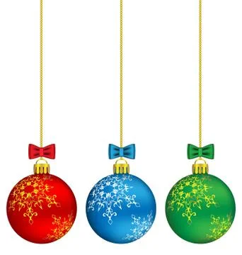 Christmas balls on chain Stock Illustration