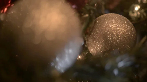 Christmas balls close up Stock Footage 31626488