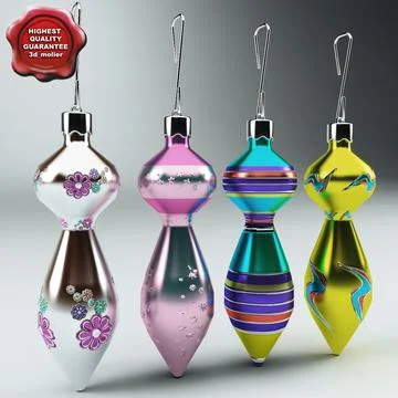 Christmas Balls Collection V4 3D Model
