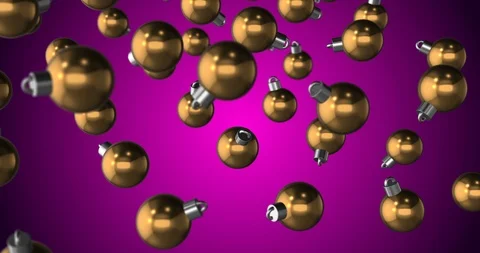 Christmas balls falling loop Stock Footage 91859525