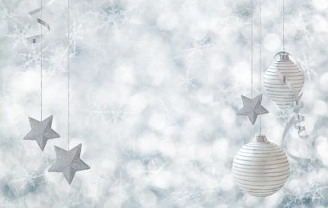 Christmas balls frame. Stock Photos