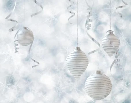Christmas balls frame. Stock Photos