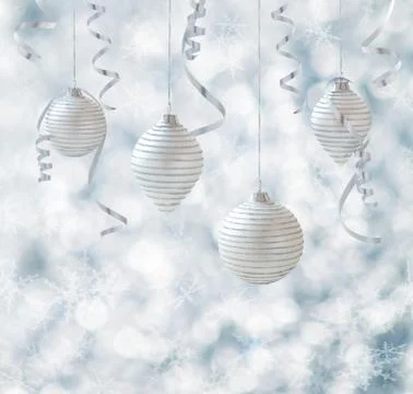 Christmas balls frame. Stock Photos