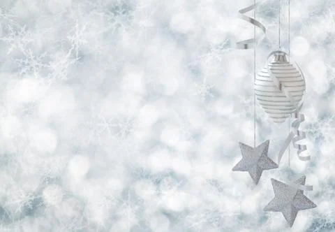 Christmas balls frame. Stock Photos
