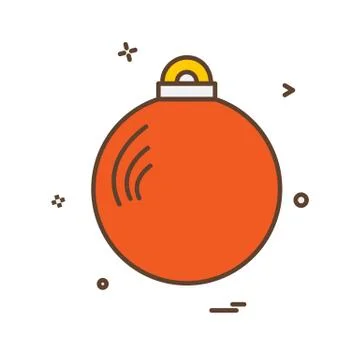 Christmas balls icon design vector Ilustración de archivo