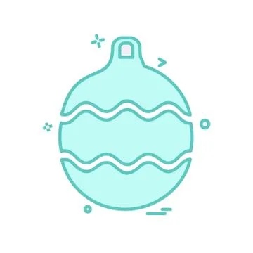 Christmas balls icon design vector Ilustración de archivo