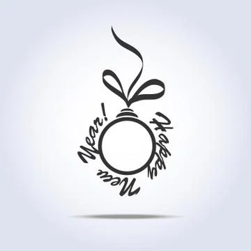 Christmas balls icon in vector Stock Illustration