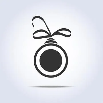 Christmas balls icon in vector Stock Illustration