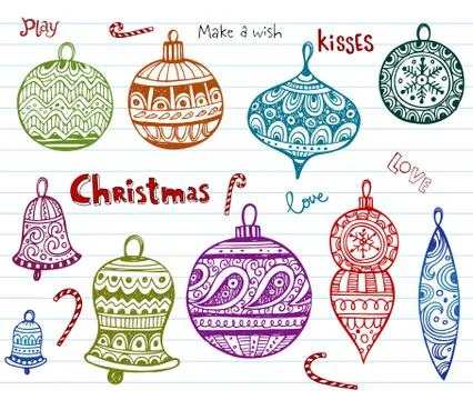 Christmas balls Stock Illustration
