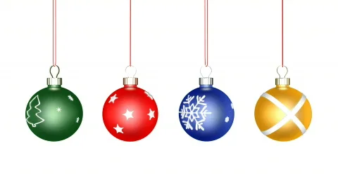 Christmas Balls Loop Stock Footage 88521