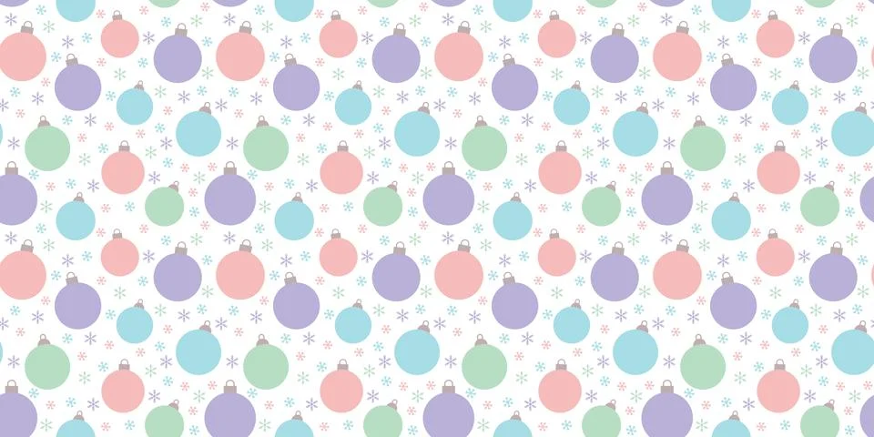 Christmas balls, ornaments vector pattern background 스톡 일러스트
