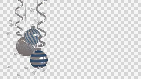 Christmas balls overlay on a seamless loop Stock Footage 256770686