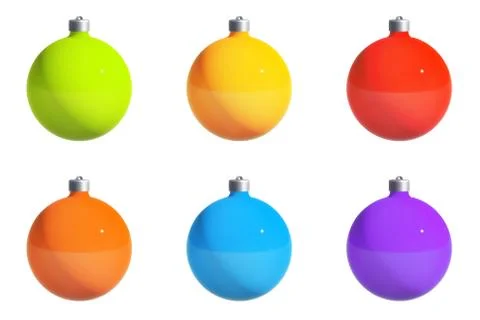 Christmas balls with path Stock Illustration