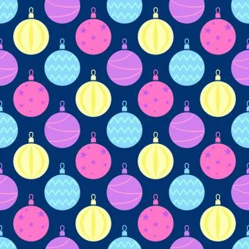 Christmas balls pattern Stock Illustration
