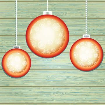 Christmas balls with place for copyspace. + EPS8 Stock Illustration