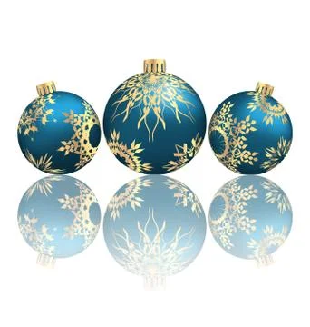 Christmas balls with  reflection on grayscale Stock Illustration