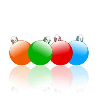 Christmas balls with reflection Stock-Illustration