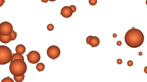 Christmas balls scatter after an explosion on a white background, isolated Stock Illustration